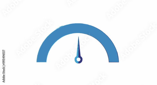 Modern blue speed gauge icon signifying peak performance, swift progress, and precise measurement, essential for data analytics, system optimization, and efficient business operations