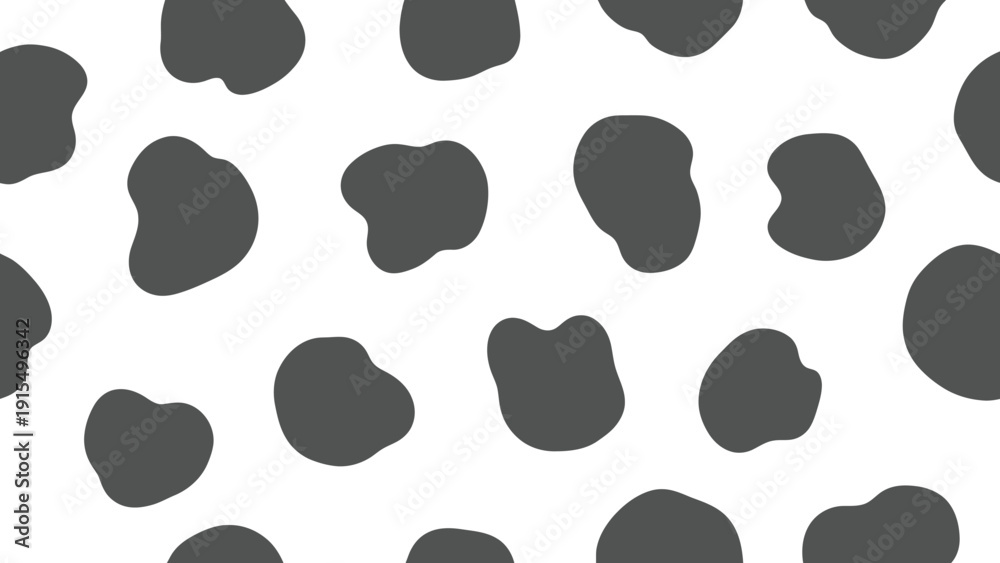 Fototapeta premium A minimalist illustration of dark gray spots on a white background