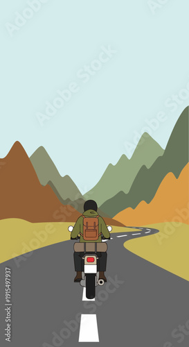 Solo Motorcycle Journey Through Scenic Mountain Roads