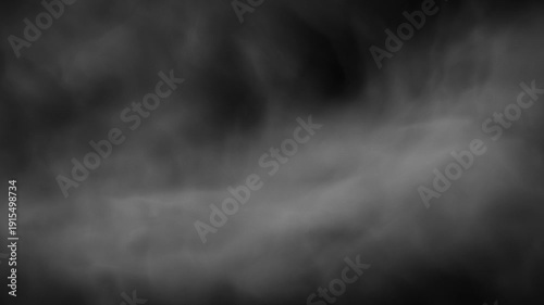 smoky effect swirling on black screen, abstract vapor texture background for video overlays and design