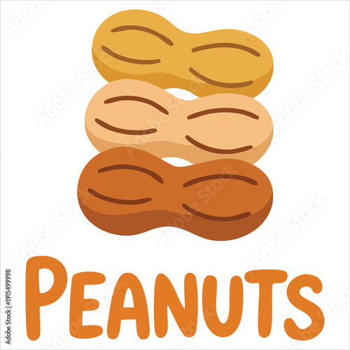 Whole and kernel peanuts for food packaging vector art