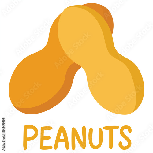 Cartoon peanut set for nut butter ingredient concepts vector design