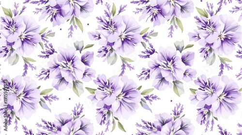 Romantic spring blooms forming a graceful border with airy elegance and softness