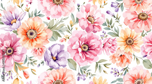 Soft Purple Floral Watercolor Background with Romantic Mood