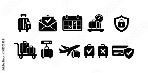 Wildlife, animal silhouette icon set. Nature, jungle, forest animal silhouette collection