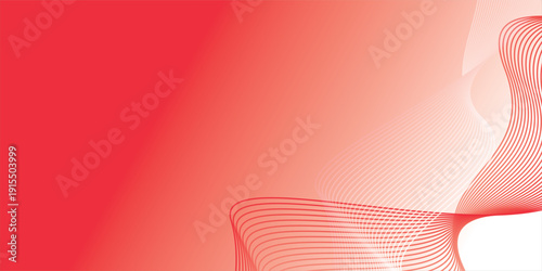 Latar belakang gelombang merah abstrak yang halus dan bergaya. Tekstur vektor EPS.