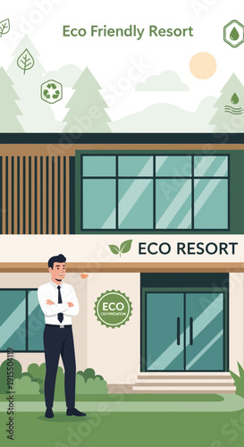 Sustainable Eco Resort Concept With Greenery And Modern Design