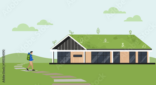 Sustainable Living And Green Architecture Concept