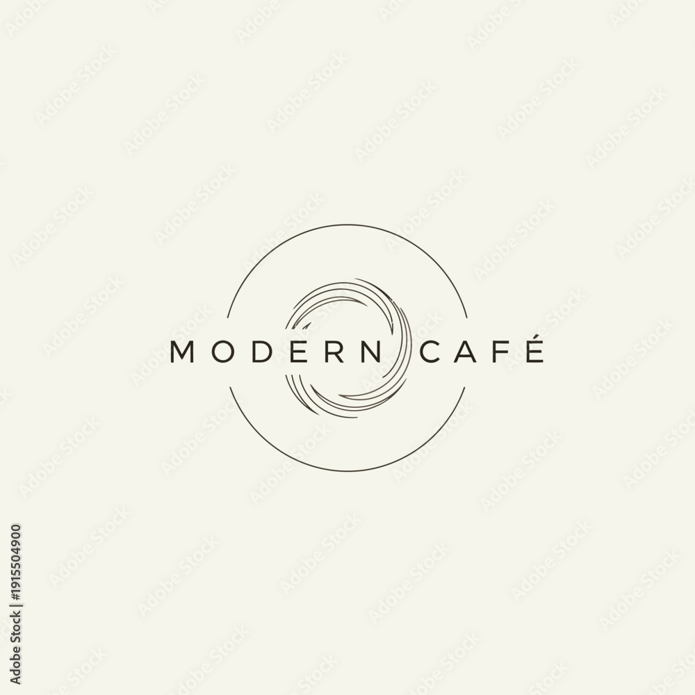 Obraz premium Modern Cafe Logo Design Template.