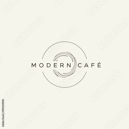 Modern Cafe Logo Design Template.