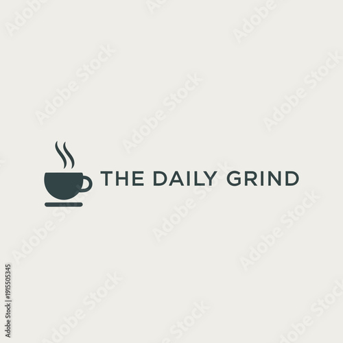 The Daily Grind Coffee Shop Logo Design.