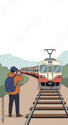 Traveler Captures Scenic Train Journey Amidst Nature