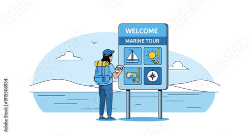 Traveler Planning A Marine Excursion Using An Information Kiosk