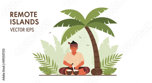 Tropical Paradise Serenity With Native Island Culture