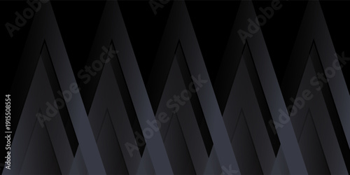Black premium abstract background with luxury gradient geometric elements. Rich background for exclusive design. - Vector