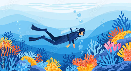 Underwater Exploration Of Vibrant Coral Reefs And Aquatic Life