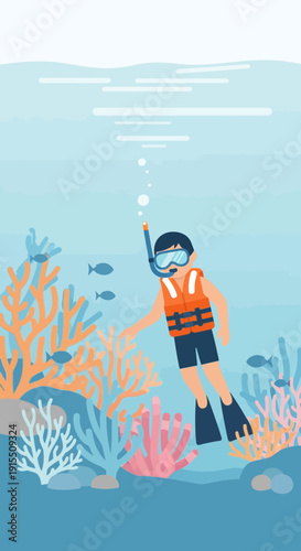 Underwater Exploration With Coral Reefs And Fish