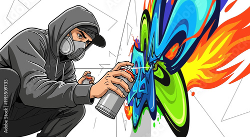 Urban Artist Creates Vibrant Graffiti Art With Spray Paint