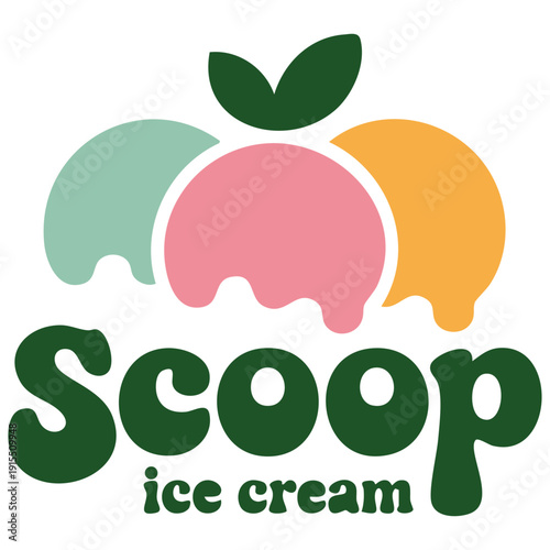 Simple and Appetizing Ice Cream Logo Vector Graphic for Shops and Cafes