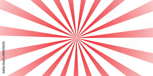 Red sunburst for background. Japanese flag. Sunrise, vector.