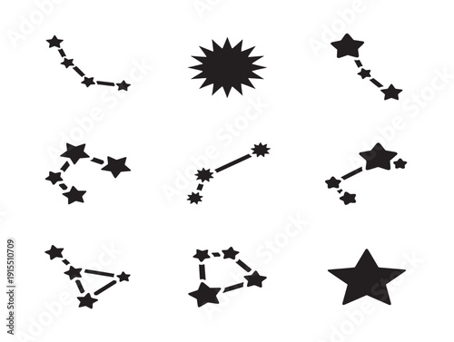 Dynamic rocket space silhouette with exciting exploration line art