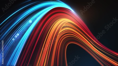 Abstract light streams representing speed and energy