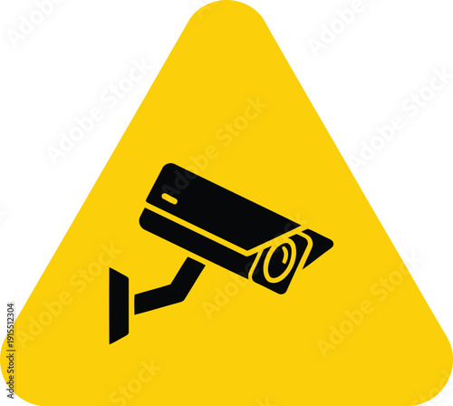 CCTV Camera Warning Sign with Clear Surveillance Message for Enhanced Security Awareness
