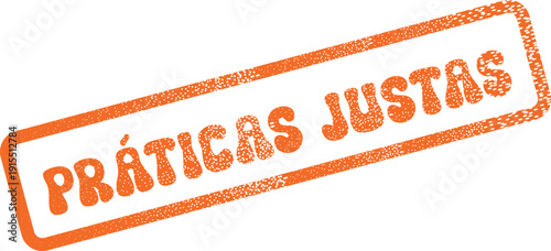 Fair Practices Grunge Textured Orange Stamp for Ethical Business Standards and Corporate Integrity