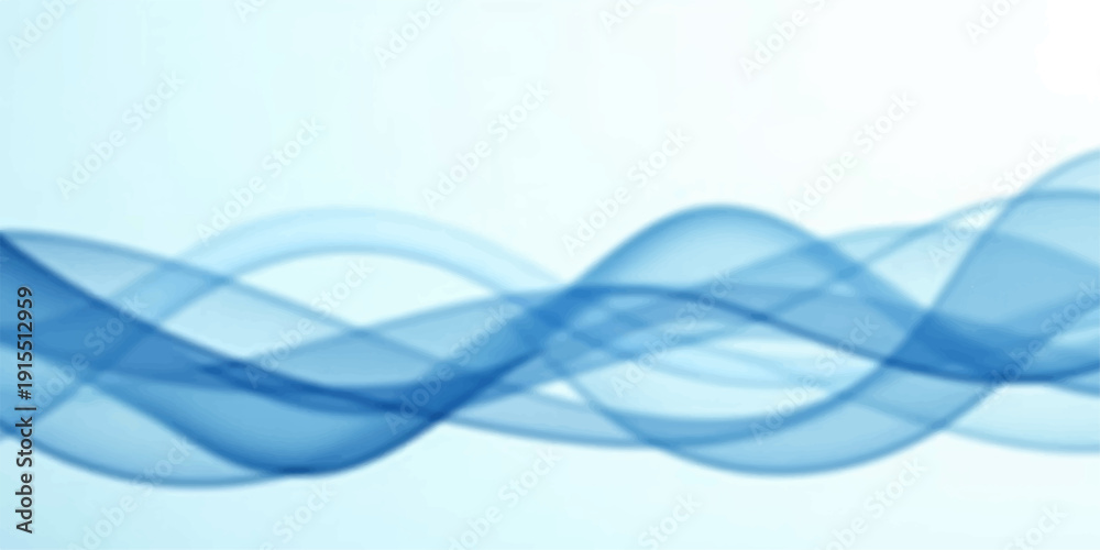 Obraz premium Abstract blue wave background featuring a futuristic motion design with light curves and flowing vector lines in a sleek technological art pattern
