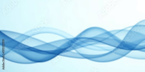 Abstract blue wave background featuring a futuristic motion design with light curves and flowing vector lines in a sleek technological art pattern