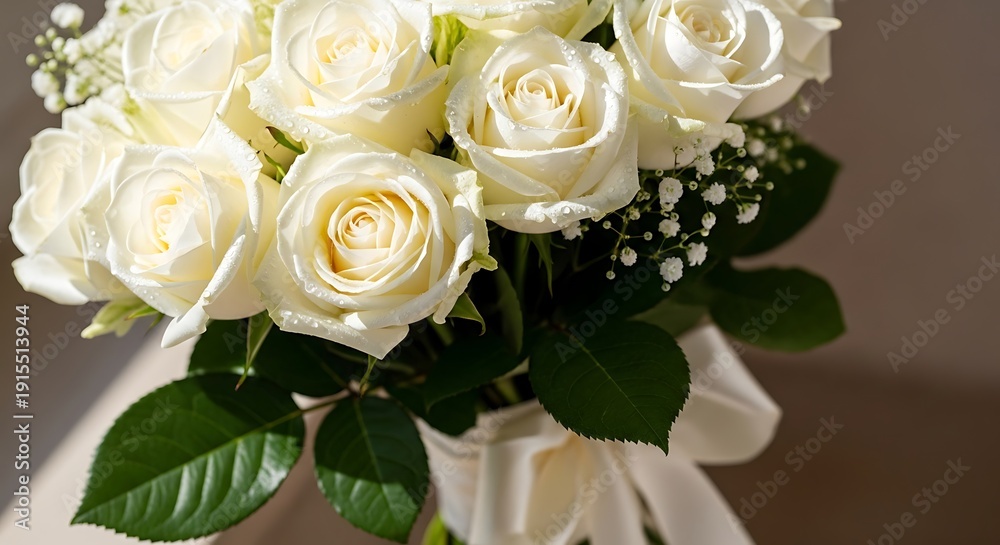 Obraz premium White Roses Bouquet.