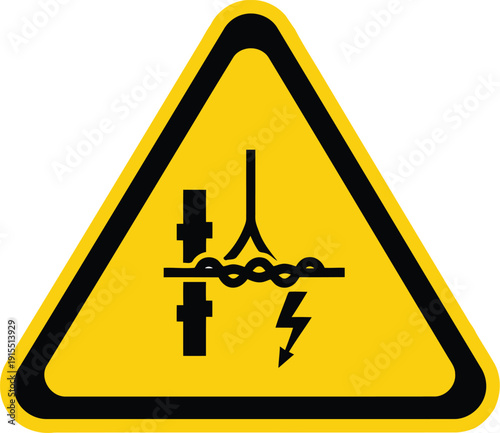 Caution Electrical Hazard Sign - Warning Symbol for Safety and Precautionary Measures
