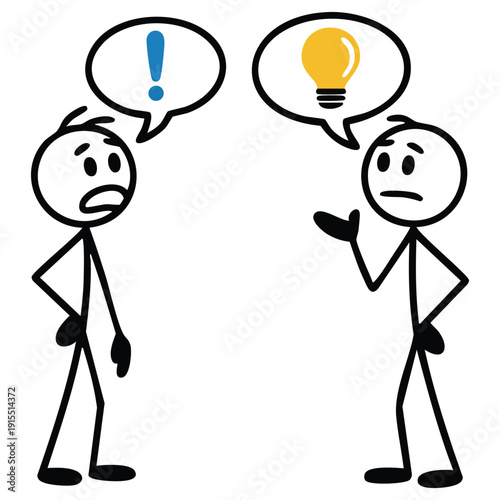 Communication Concept with Interlocutors and FAQ Symbols Isolated Vector Illustration on White Background