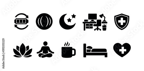 Business and finance outline icon set: money, growth, strategy icons collection