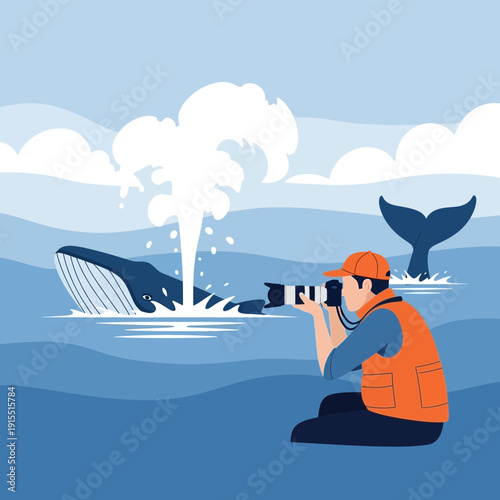 Wildlife Photographer Captures Majestic Whale Breach In Blue Ocean Waters