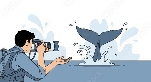 Wildlife Photographer Captures Majestic Whale Tail Splash Moment