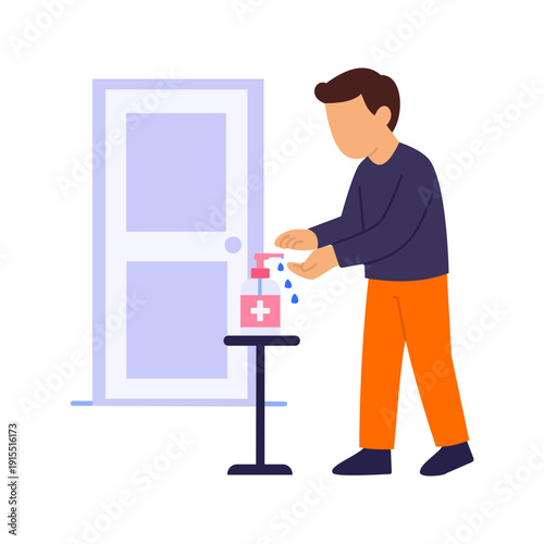 Bio Safety Compliance, ensuring biological risk control standards, Flat vector character illustration