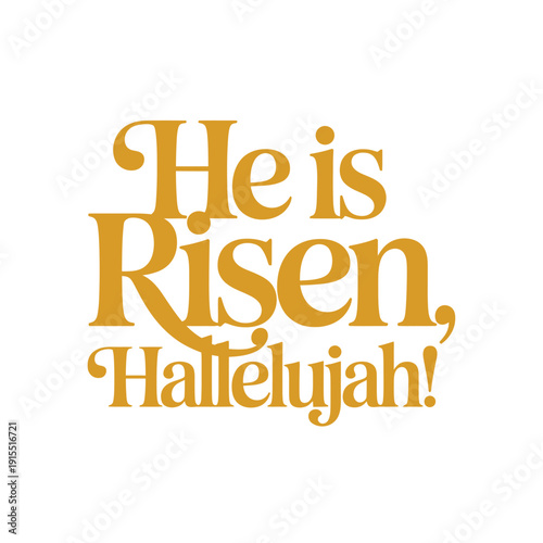 A golden Easter message on a white background with a joyful phrase