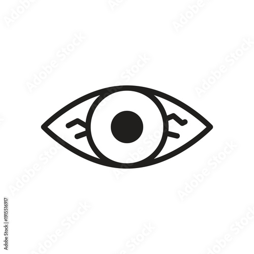 Stressed eye icon vector for medical health tired vision fatigue redness examination ophthalmology treatment clinical diagnosis