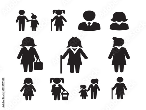 Romantic couple silhouette with loving relationship line art