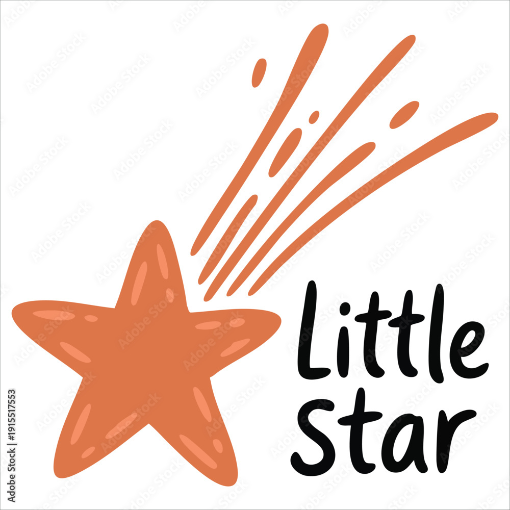 Fototapeta premium Vector Illustration of a Cute Star for Kids Poster and Nursery Decor