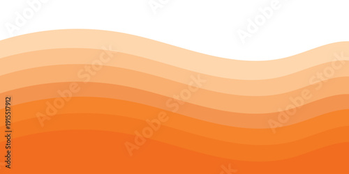 Modern abstract background with a smooth, wavy orange border at the bottom. Simple, footer with translucent layers, making it perfect for corporate presentations, brochures, or banners
