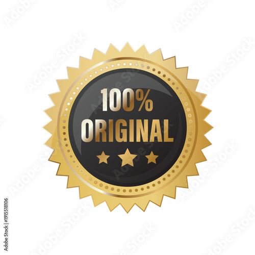 luxury one hundred percent original authentic product badge for customer trust and brand security verification