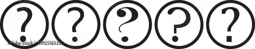 Question mark icon vector. customer support icon symbol. minimal question mark speech bubble icon set vector outline to filled symbols for faq help support. question mark symbol vector icon set