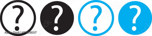 Question mark icon vector. customer support icon symbol. minimal question mark speech bubble icon set vector outline to filled symbols for faq help support. question mark symbol vector icon set