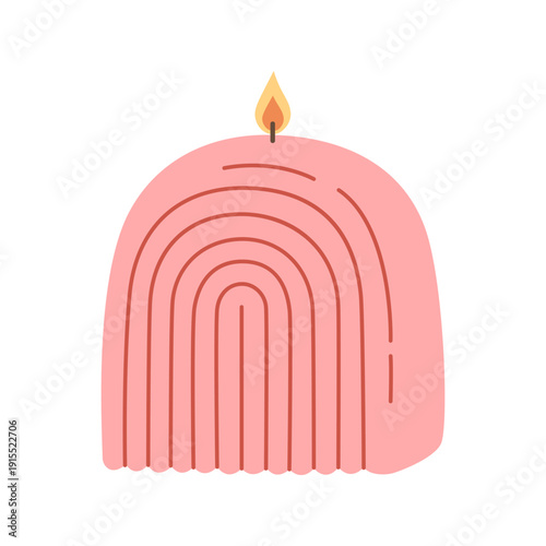 Modern scented cozy hygge candle for home interior decor.