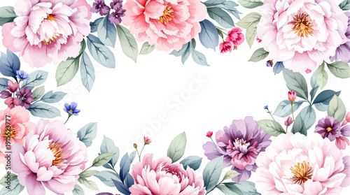 Soft Ivory and Sage Watercolor Botanical Flower Background