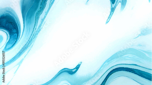 Vector Abstract flowing turquoise and blue ink art, creating a serene and captivating display of fluid shapes and textures, evoking elegance, artistic expression, and contemporary design