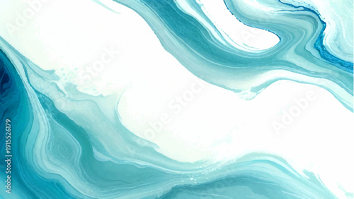 Vector Abstract fluid art with flowing turquoise and blue colors, evoking movement, elegance, and dynamic artistic expression, ideal for creative projects and backgrounds