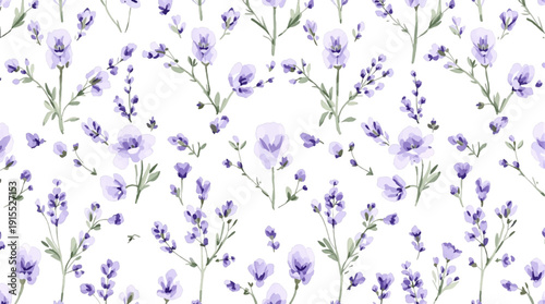 Handcrafted Botanical Watercolor Background with Natural Elements